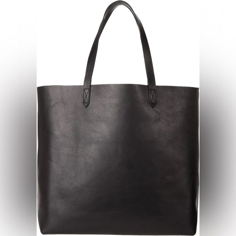 Madewell Black Leather Transport Tote